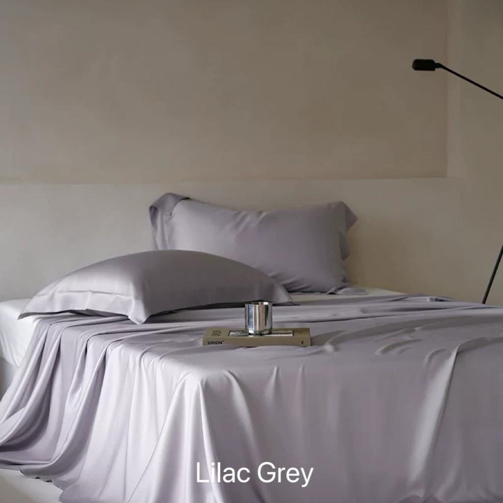 TENCEL Lyocell Bed Sheet and Two PillowcasesSet: Eucalyptus Fiber, Organic Fibre Silk Bedding