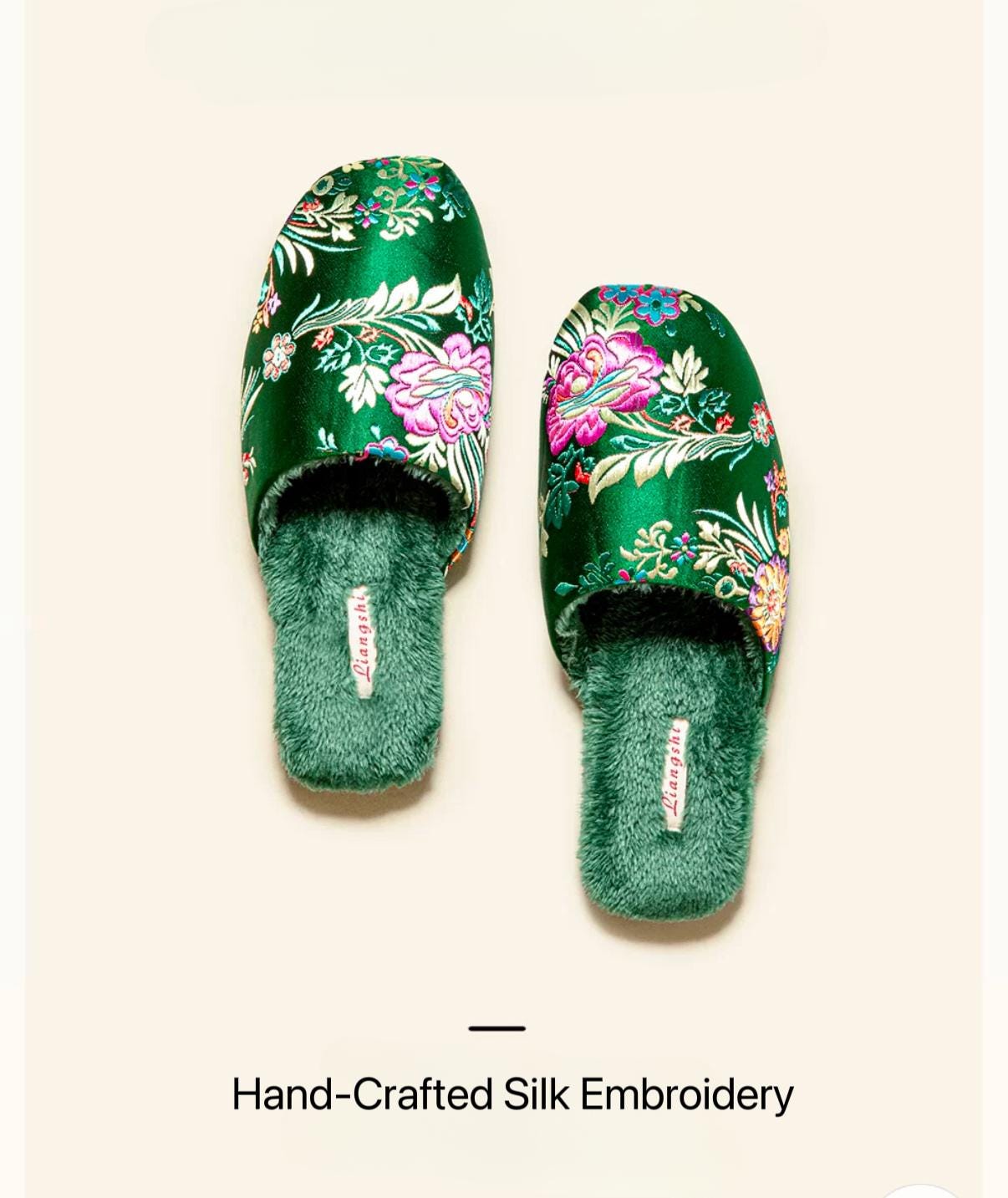 Women’s Embroidered Silk Slippers - Cozy Indoor House Shoes with Traditional Chinese Floral Patterns - Unique Cultural Gift for Her