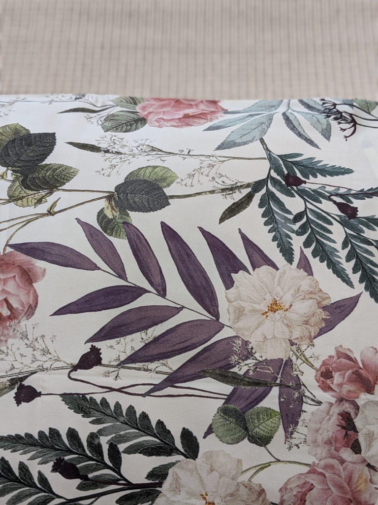 100% Mulberry Silk Pillowcase Peony Pattern White Silk Pillowcase Anti-Aging Beauty Sleep Pillowcase for Hair and Skin Care Silk Beddings