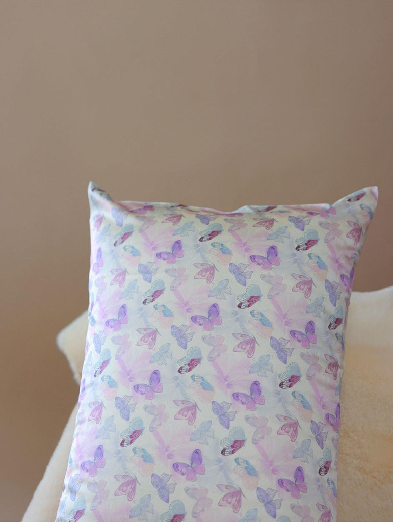 Butterfly Mulberry Silk Pillowcase with Scrunchie: Anti-Aging Beauty Sleep