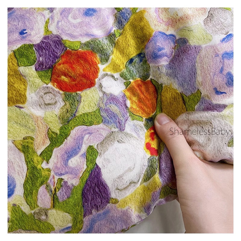 Floral Silk Pillowcase Impressionism Style Mulberry Silk Pillow Floral - Luxury Pillowcase with Silk Eye Mask Set for for Beauty Sleep