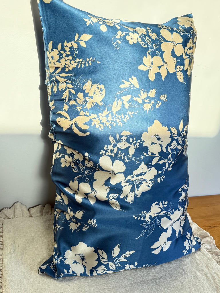 Luxury 100% Silk Pillowcase | Floral Vintage Cottagecore Pillow Cover | Envelope Closure | Farmhouse Shabby Chic Bedding | Gift for Mother