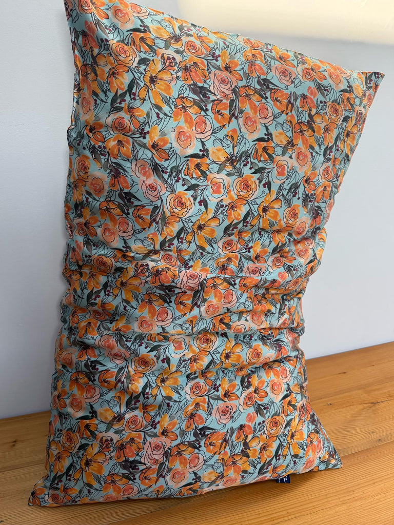 Mulberry Silk Pillowcase: Vintage Floral Cottagecore Bedding