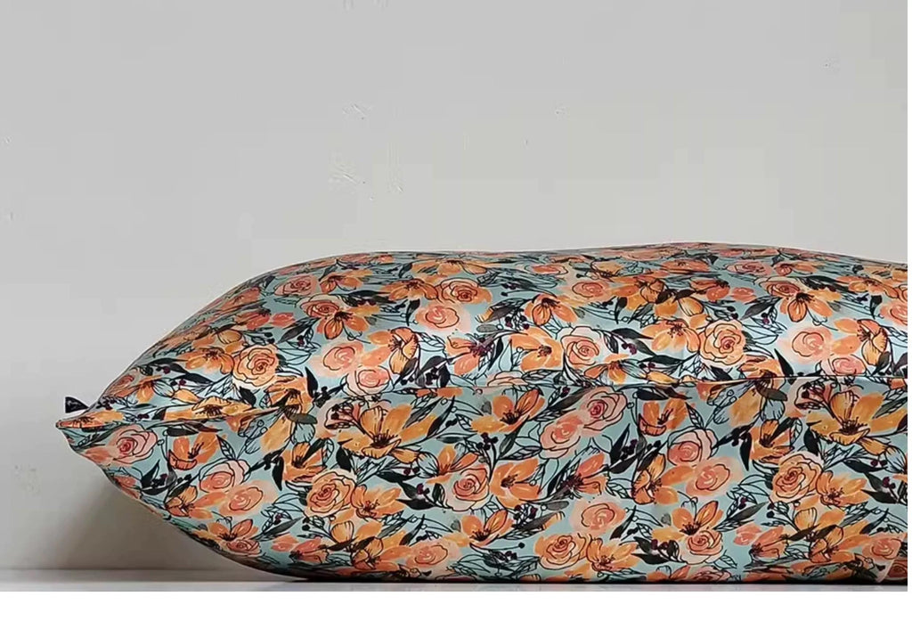 Mulberry Silk Pillowcase: Vintage Floral Cottagecore Bedding