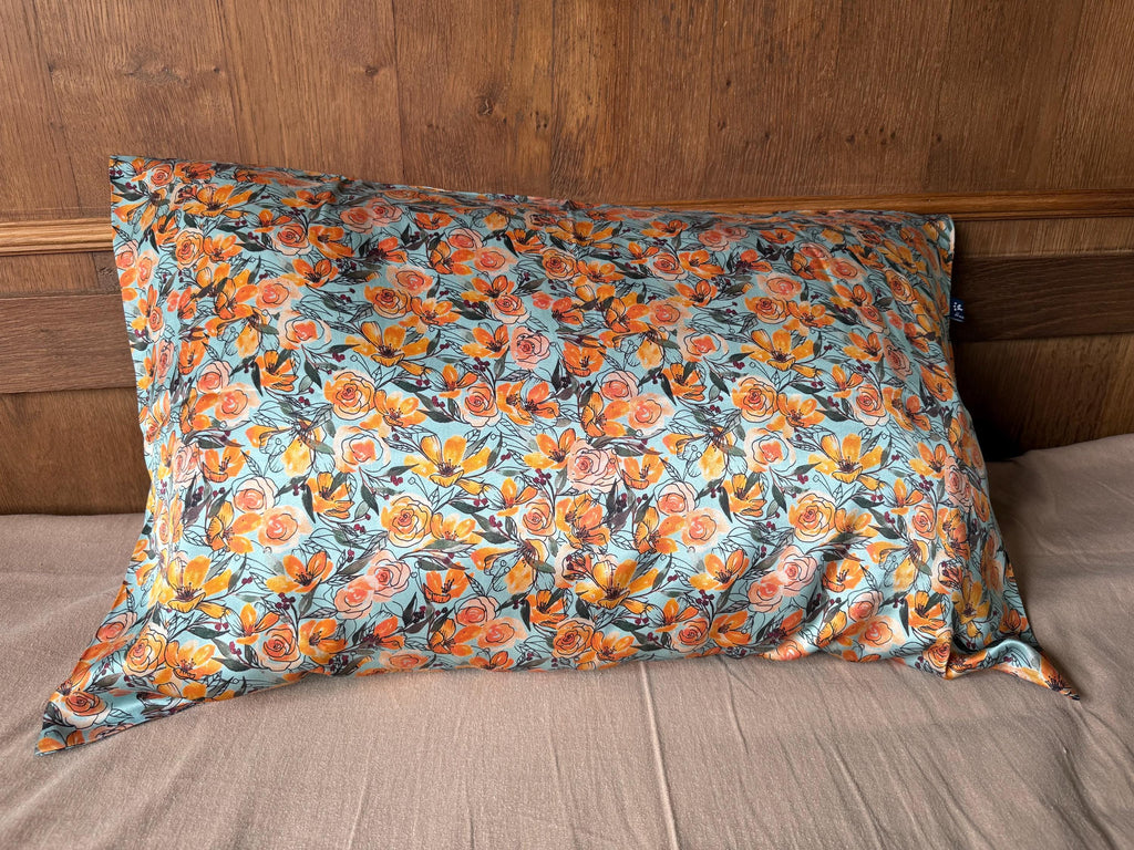 Mulberry Silk Pillowcase: Vintage Floral Cottagecore Bedding