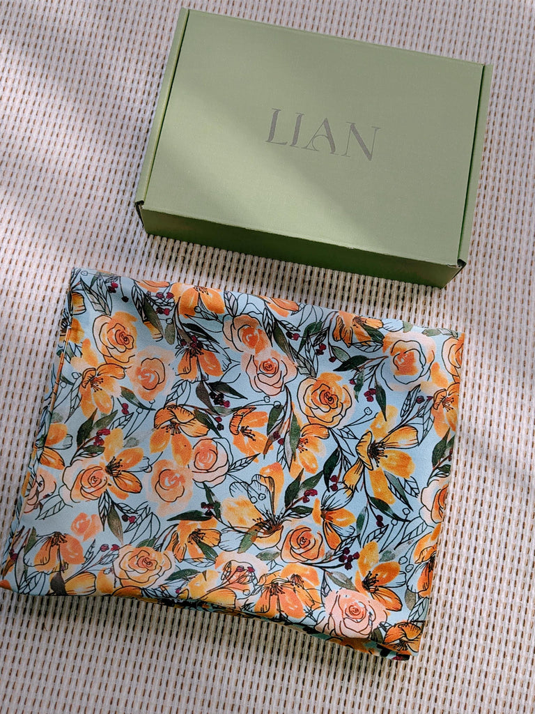 Mulberry Silk Pillowcase: Vintage Floral Cottagecore Bedding