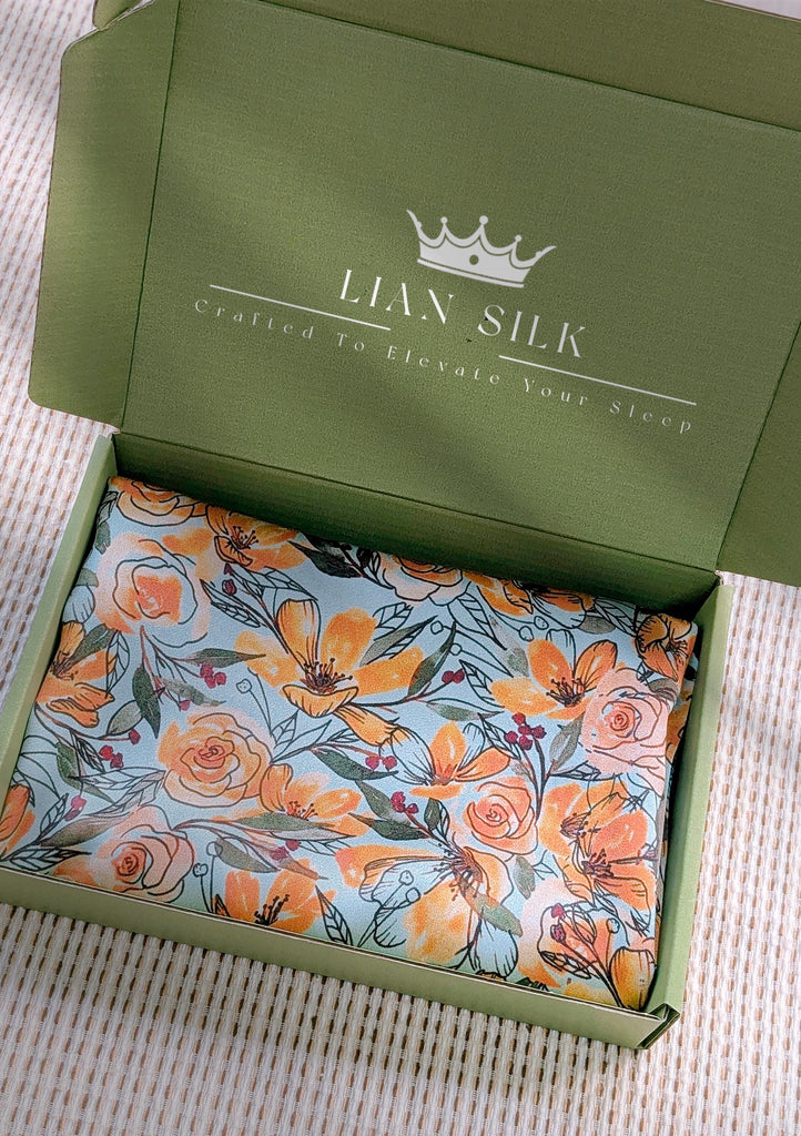 Mulberry Silk Pillowcase: Vintage Floral Cottagecore Bedding