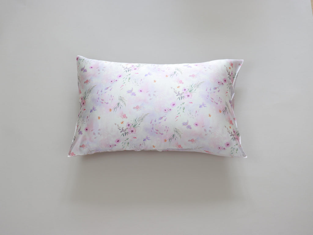 Pink Koi Fish Silk Pillowcase with Scrunchie: 25 Momme Mulberry Silk