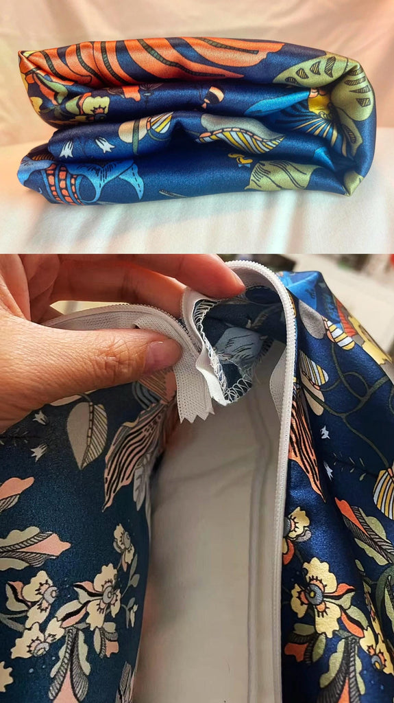 Silk Pillowcase Zipper closure