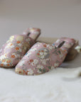 Embroidered Indoor Slippers with Faux-Fur Women Winter House Shoes with Traditional Chinese Dragon and Floral Designs/Ideal Gift for Her