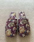 Embroidered Indoor Slippers with Faux-Fur Women Winter House Shoes with Traditional Chinese Dragon and Floral Designs/Ideal Gift for Her