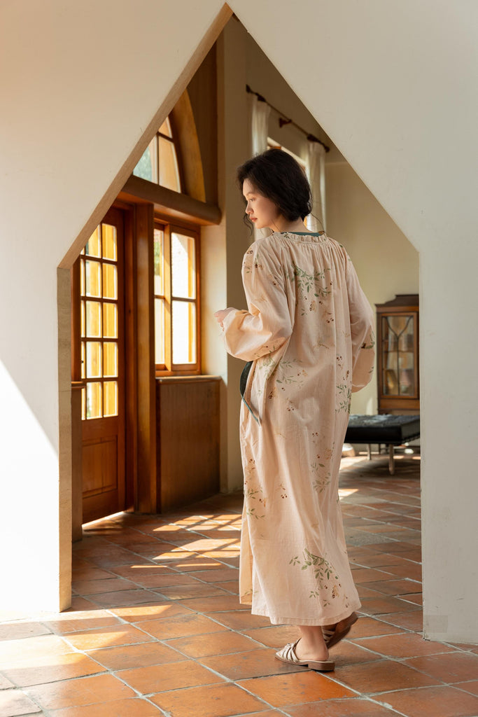 Luxury Cotton Robe for Women Christmas gift for Her All-Season Long Sleeve Lounge Robe, Winter Bathrobe for Indoor and Outdoor Wear