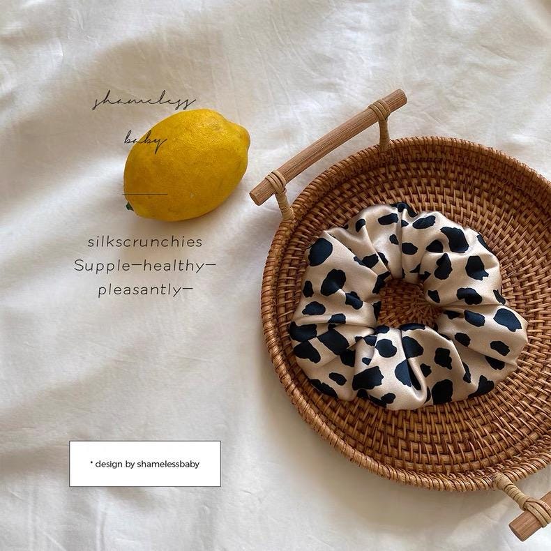 Pure Mulberry Silk Hair Scrunchies 30 Momme Silk Hair Ties Floral and Animal Patterns Gif for Hair Care Lover - Silk Hair Wrap