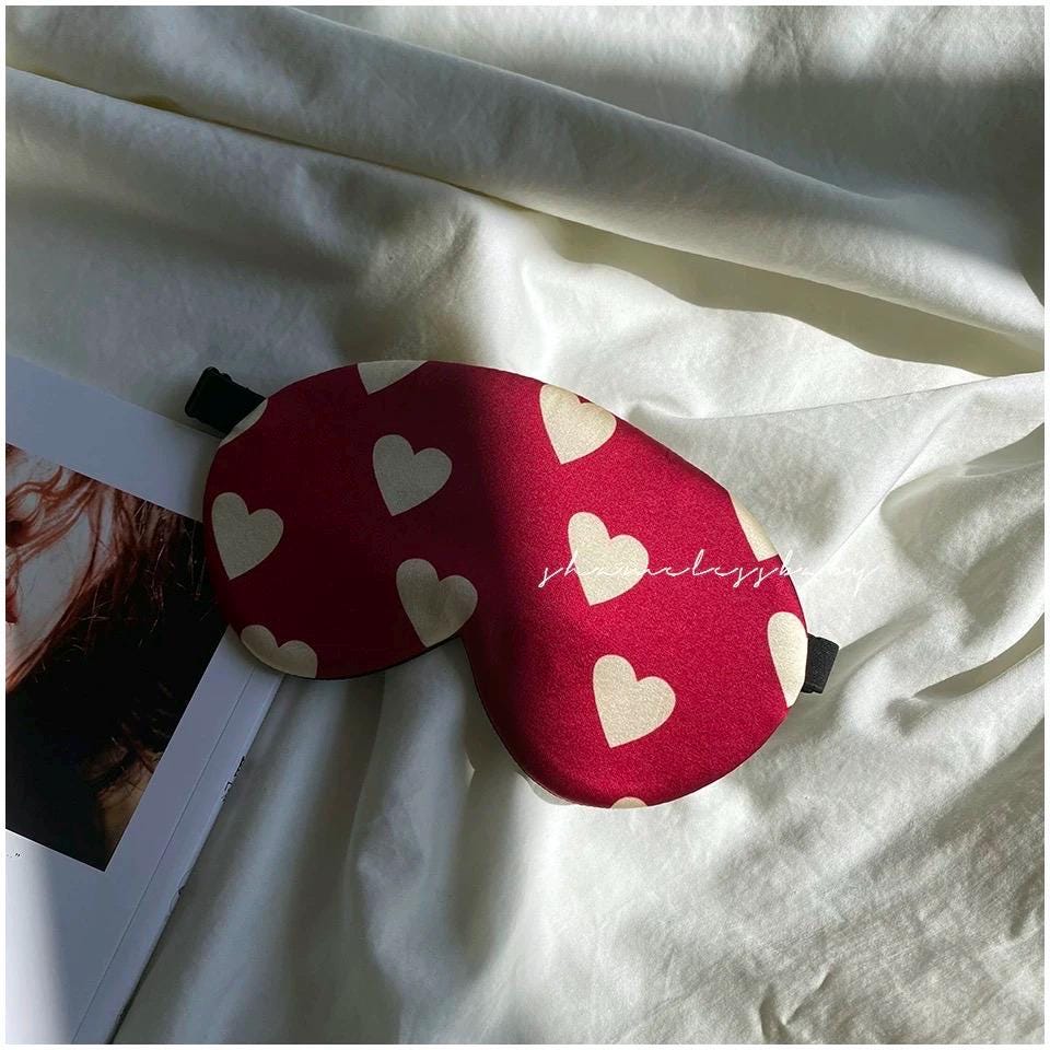 Mulberry Silk Pillowcase: Red Heart Print, Vintage Parisian Bedding