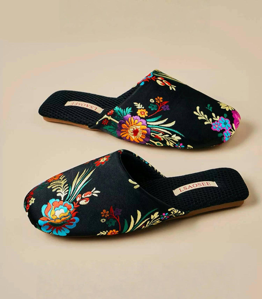 luxury silk hand crafted embroidered shoes