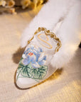 Embroidered Lotus Slippers: Silk Blend Faux Fur Mules - Oriental House Shoes