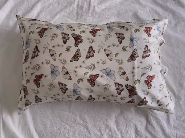 Luxury 100% Silk Pillowcase - Vintage-Inspired Floral Design | Hypoallergenic ｜ Breathable | Anti-Frizz, Anti-Wrinkle, Beauty Sleep Essentia