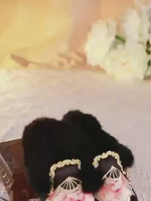 Handmade Embroidered Slippers: Oriental Faux Fur Mules，Outdoor Slipper