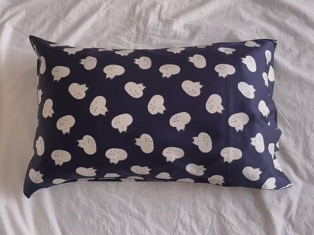 Mulberry Silk Pillowcase for Children and Adults Two Size Option Animal Pattern Silk Pillow Case for New Babies Gift for New Parents