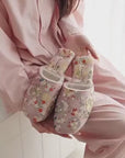 Embroidered Indoor Slippers with Faux-Fur Women Winter House Shoes with Traditional Chinese Dragon and Floral Designs/Ideal Gift for Her