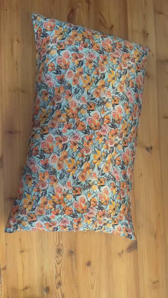 Mulberry Silk Pillowcase: Vintage Floral Cottagecore Bedding