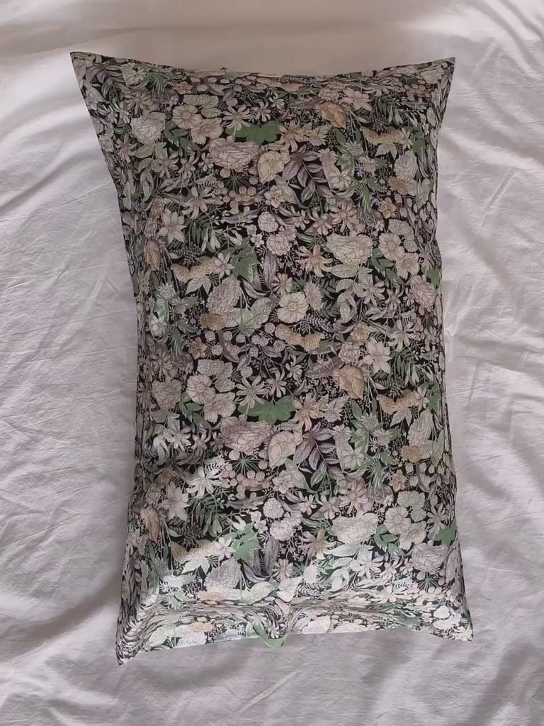 Mulberry Silk Pillowcase: Wild Garden Floral Design, Hypoallergenic